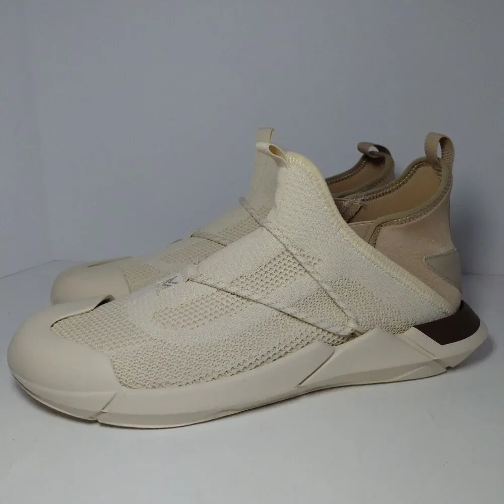 Muvez 2.0 Dual Sole Mens 11 Womens 12 Slip On Sneakers Comfort Shoes Cream Brown
